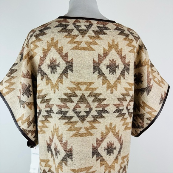 Fable Brown Southwestern Long Vest Jacket Size S/M - Picture 9 of 11